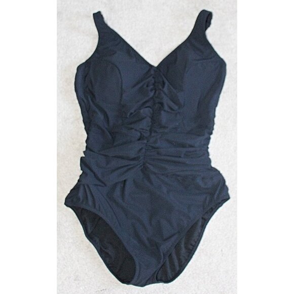 Profile by Gottex - Tutti Frutti Surplice One Piece Swimsuit in color Black, siz - Picture 2 of 9